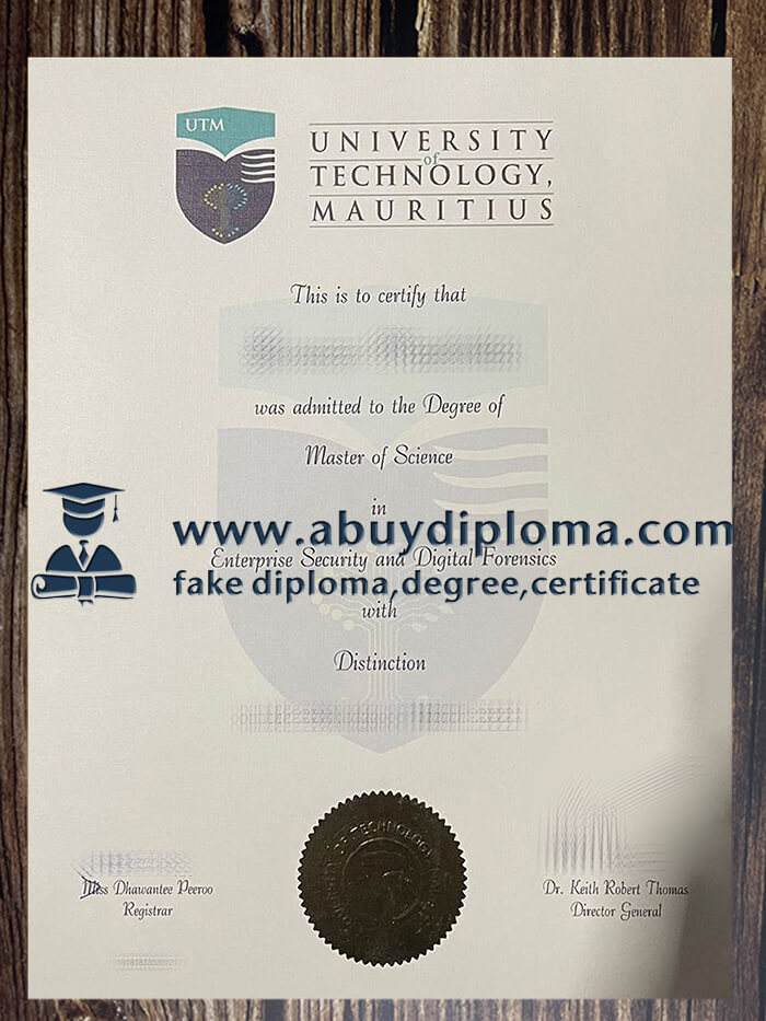 Buy University of Technology Mauritius fake diploma, Fake UTM diploma.