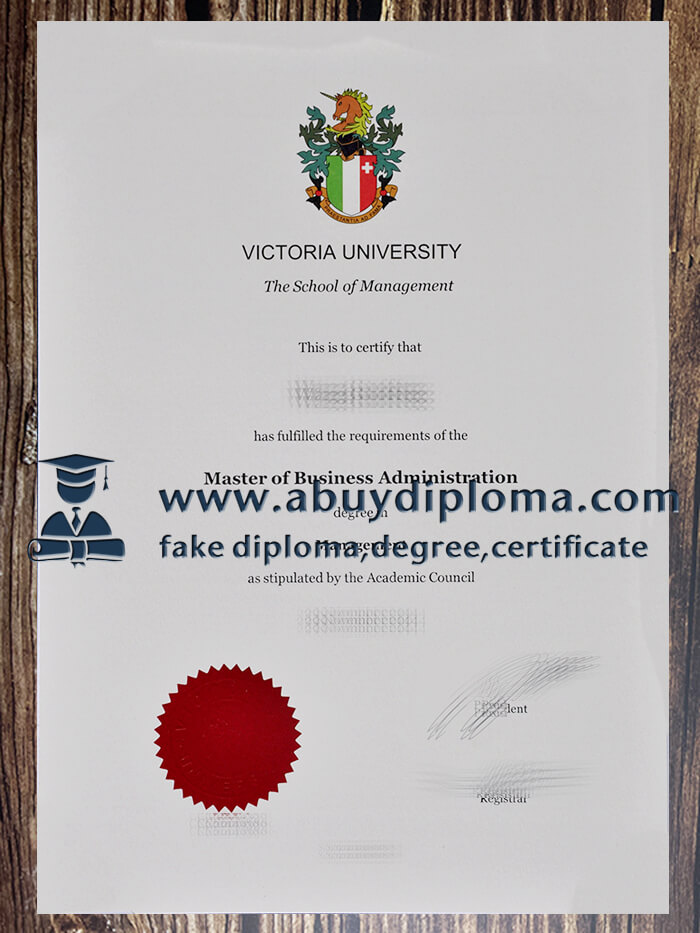 Buy Victoria University School of Management fake diploma.