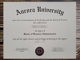 Make Aurora University diploma online.