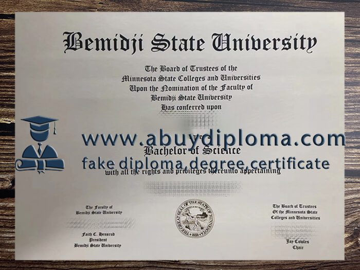 Buy Bemidji State University fake diploma online, Fake BSU diploma.