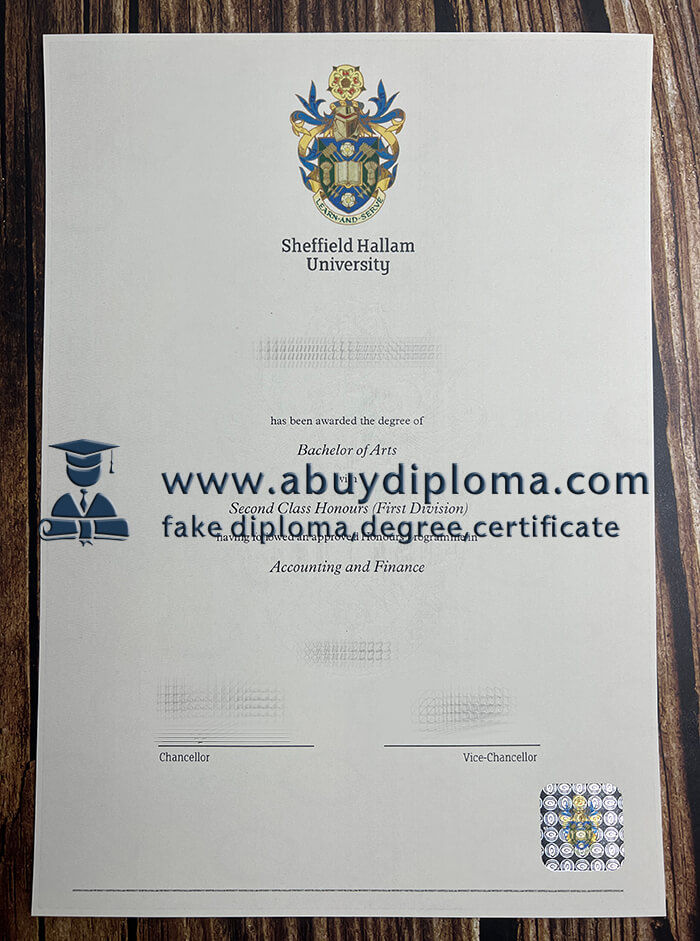 Buy Sheffield Hallam University fake diploma online. Get SHU fake degree online.