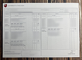 Get University of Nicosia fake transcript.