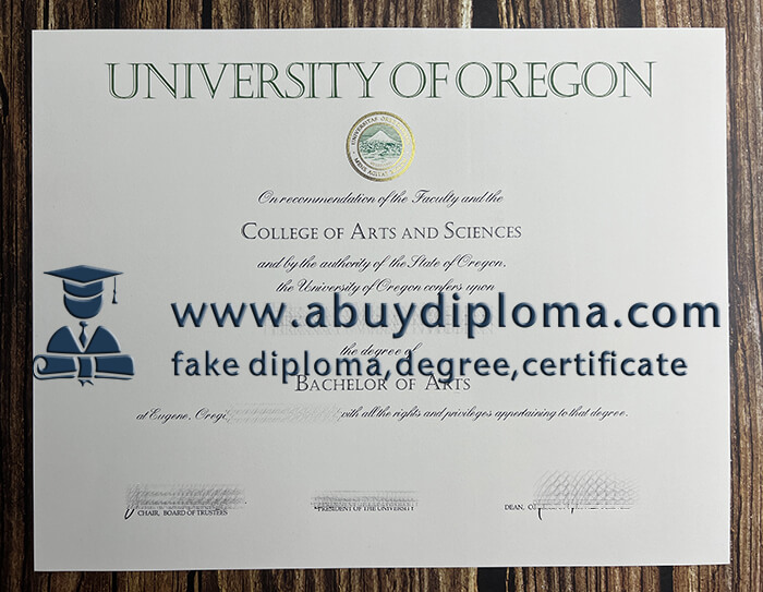 Buy University of Oregon fake diploma in USA.