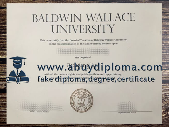 Buy Baldwin Wallace University fake diploma, Fake BW degree online.