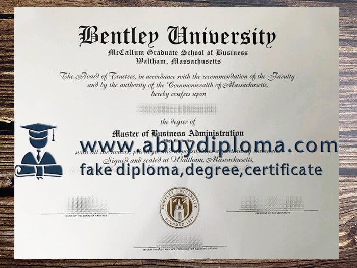 Get Bentley University fake diploma online.