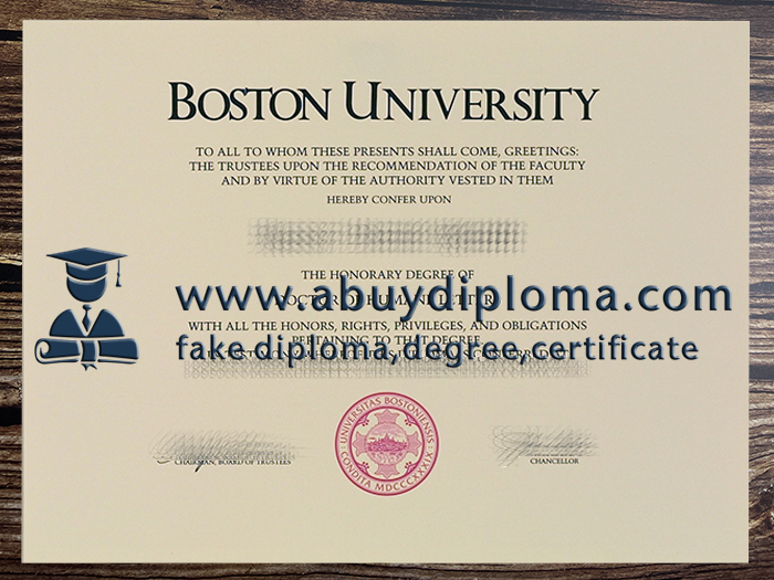 Buy Boston University fake diploma online.