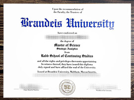 Fake Brandeis University diploma online.