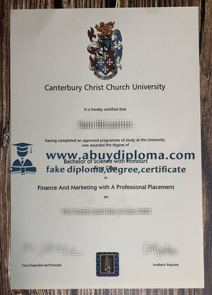 Buy Canterbury Christ Church University fake diploma.