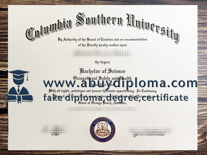 Buy Columbia Southern University fake diploma online.