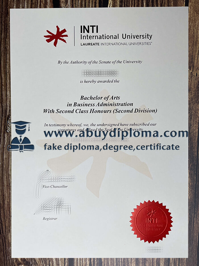 Get INTI International University fake diploma online.