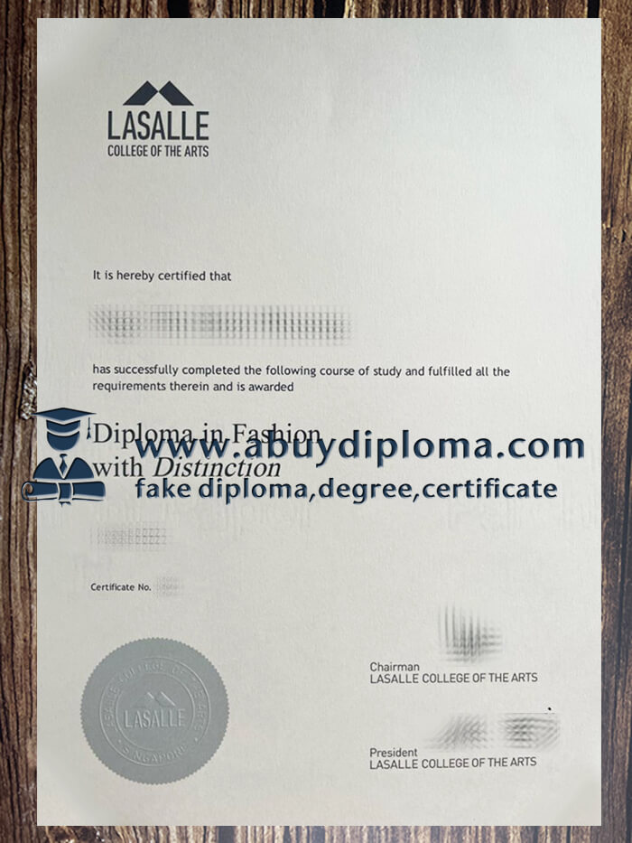 Buy Lasalle College of The Arts fake diploma online.