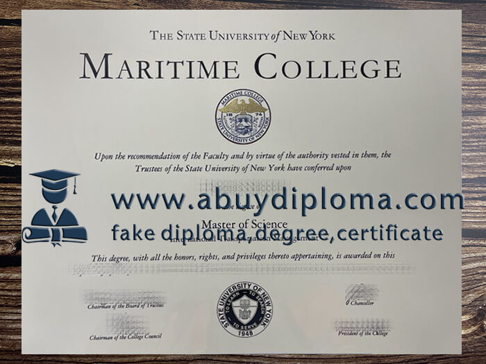 Buy SUNY Maritime College fake degree online.