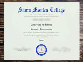 Fake Santa Monica College diploma.