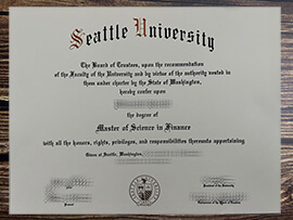 Fake Seattle University diploma online.