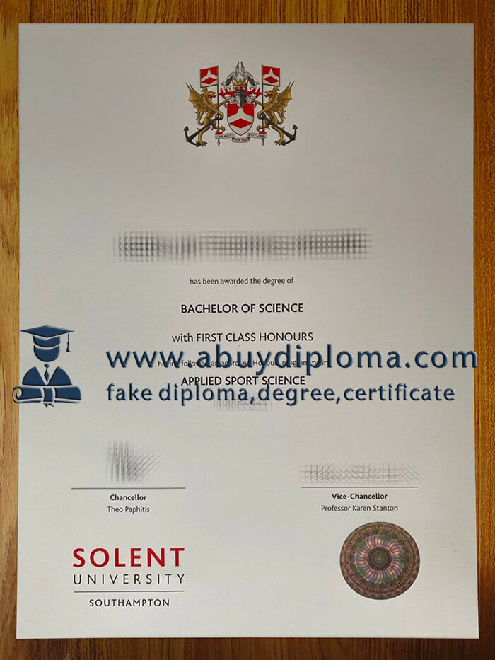 Buy Solent University fake diploma online.