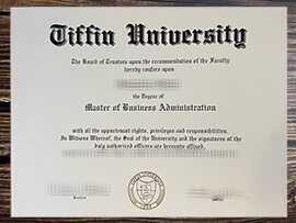 Buy Tiffin University fake diploma online.