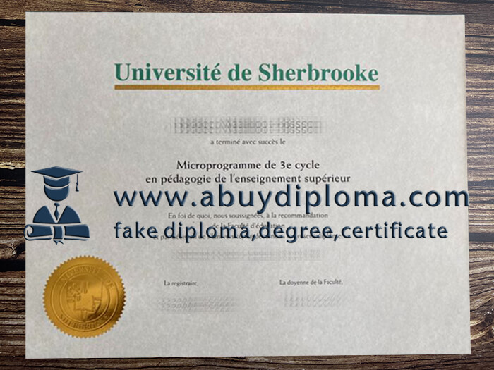 Buy Université de Sherbrooke fake diploma.