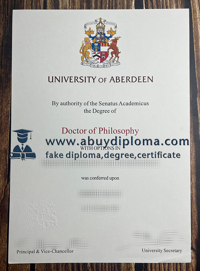 Buy University of Aberdeen fake diploma.