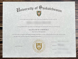 Fake University of Saskatchewan diploma.