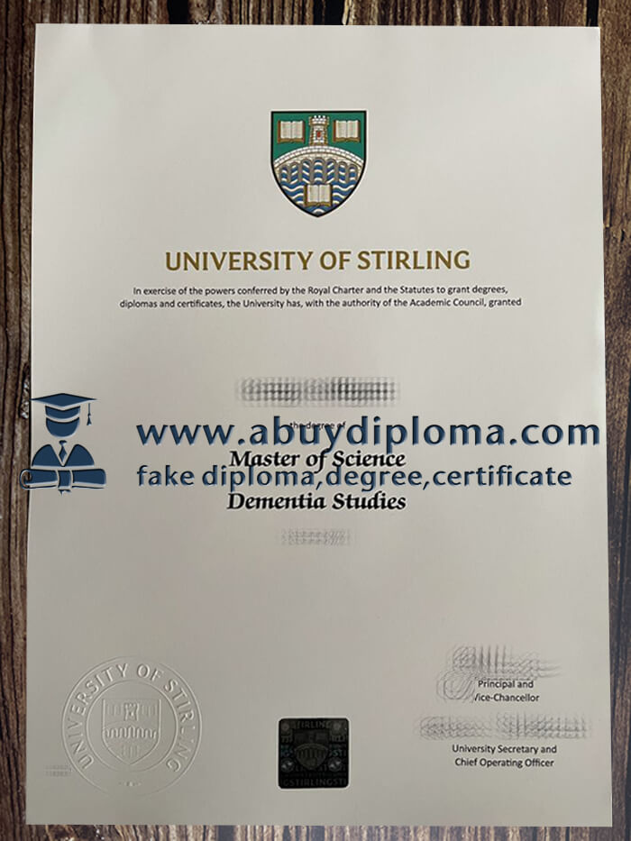 Buy University of Stirling fake diploma online.