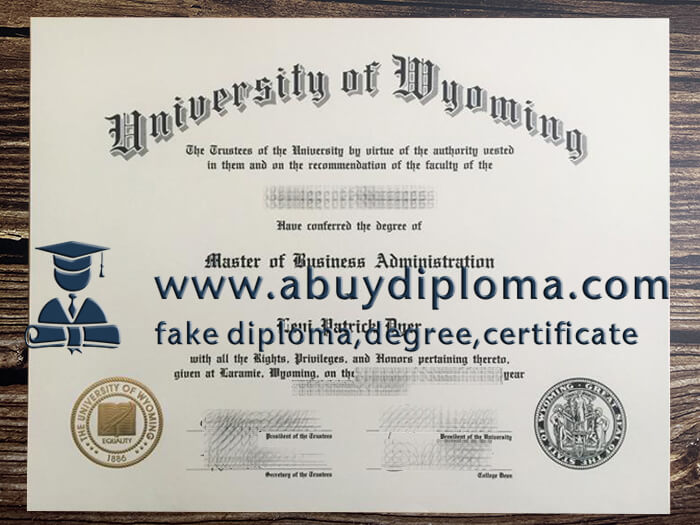 Buy University of Wyoming fake diploma, Fake UW diploma online.