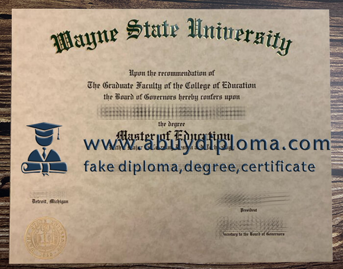 Buy Wayne State University fake diploma.