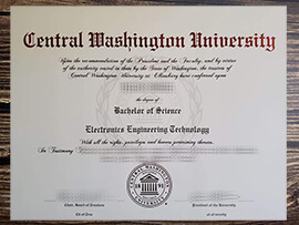 Fake Central Washington University diploma online.