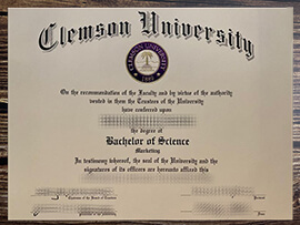 Get Clemson University fake diploma online.