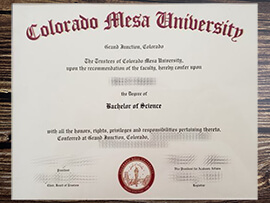 Buy Colorado Mesa University fake diploma.