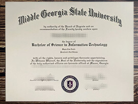 Make Middle Georgia State University diploma.