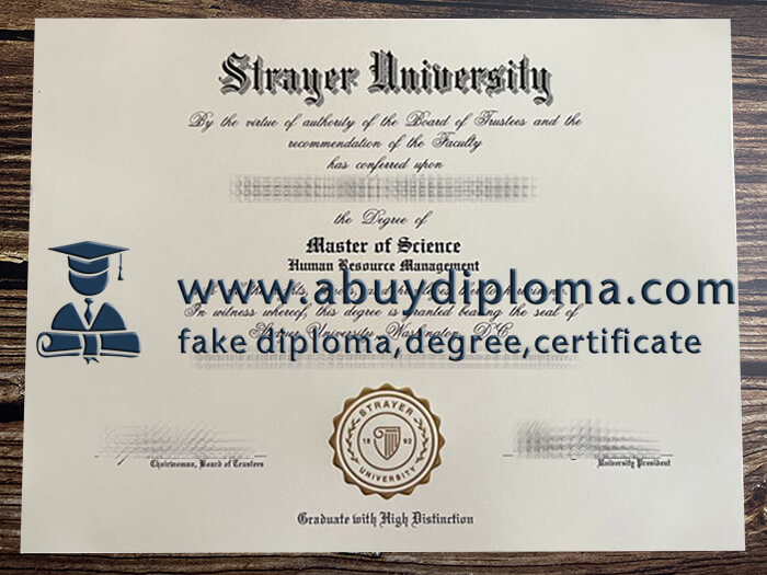 Get Strayer University fake diploma online.