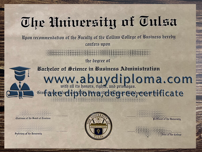 Order University of Tulsa fake diploma online.
