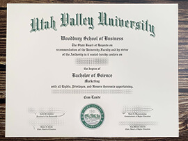 Fake UVU diploma, Make Utah Valley University diploma.