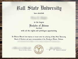 Fake Ball State University diploma online.