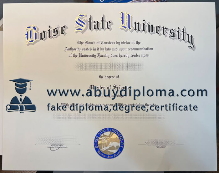 Fake BSU diploma, Buy Boise State University fake diploma.