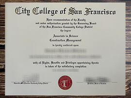 Obtain City College of San Francisco fake diploma online.