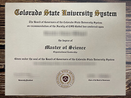 Fake Colorado State University System diploma.