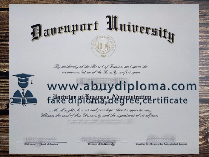 Buy Davenport University fake diploma online, Fake Davenport University degree.