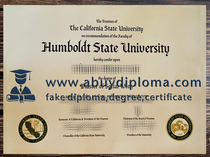 Buy Humboldt State University fake diploma, Fake HSU degree online.