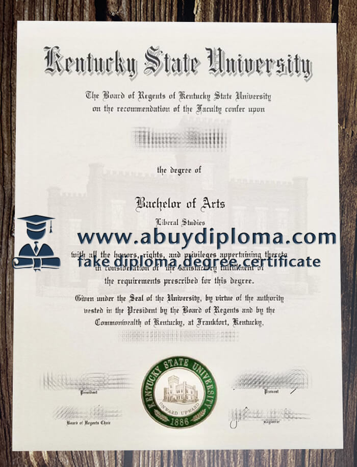 Fake Kentucky State University diploma, Buy KSU fake degree.