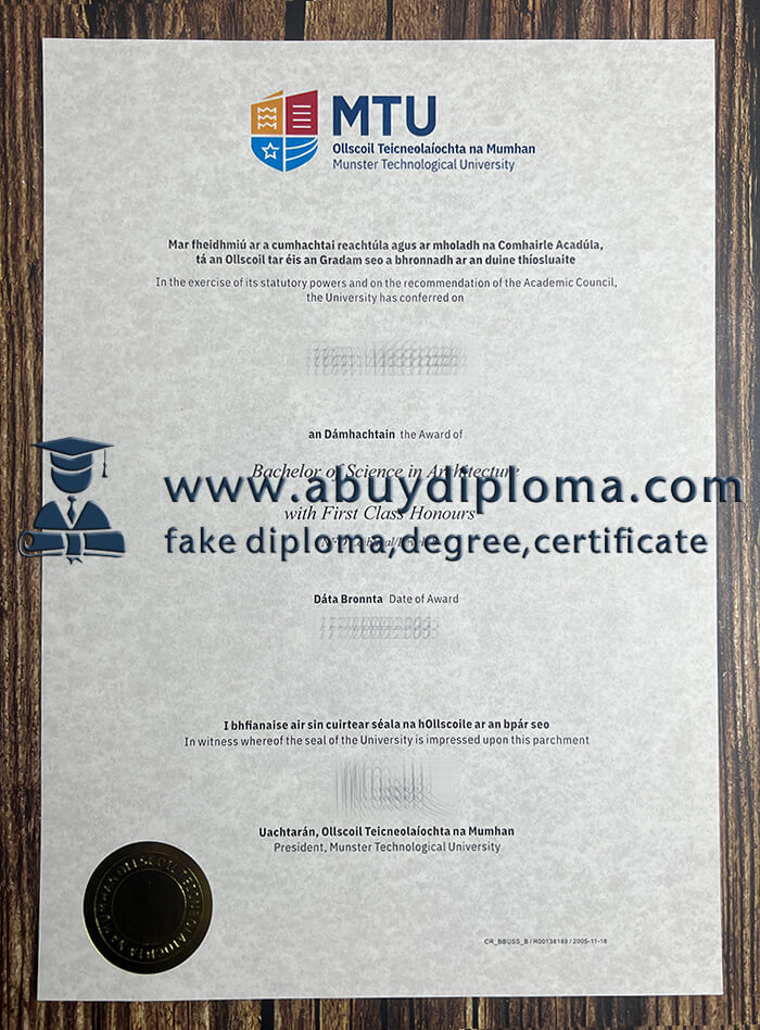 Buy Munster Technological University fake diploma.