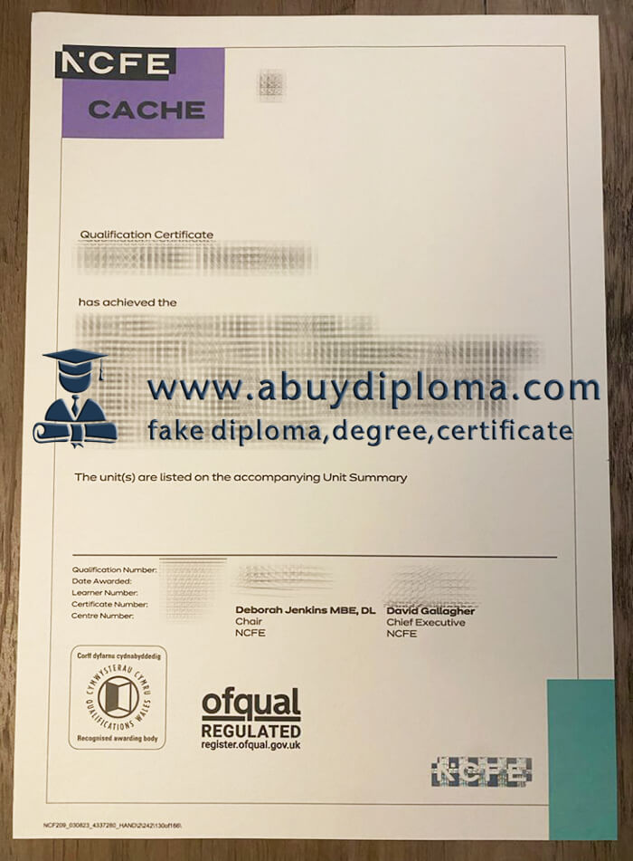 Fake NCFE CACHE certificate online. Buy NCFE CACHE fake degree online.