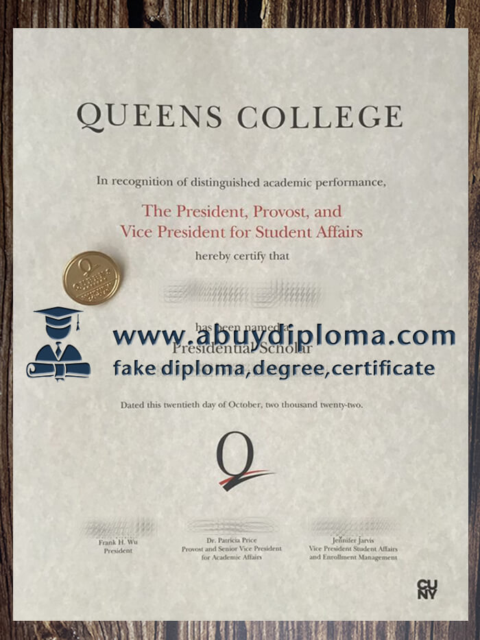 Buy Queens College fake diploma, Fake Queens College degree online.