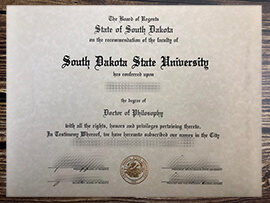 Fake South Dakota State University diploma.