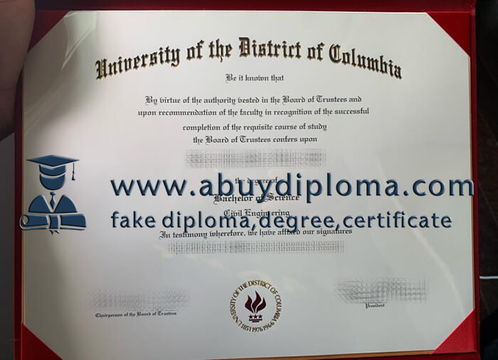 Buy University of the District of Columbia fake diploma, Fake UDC degree online.