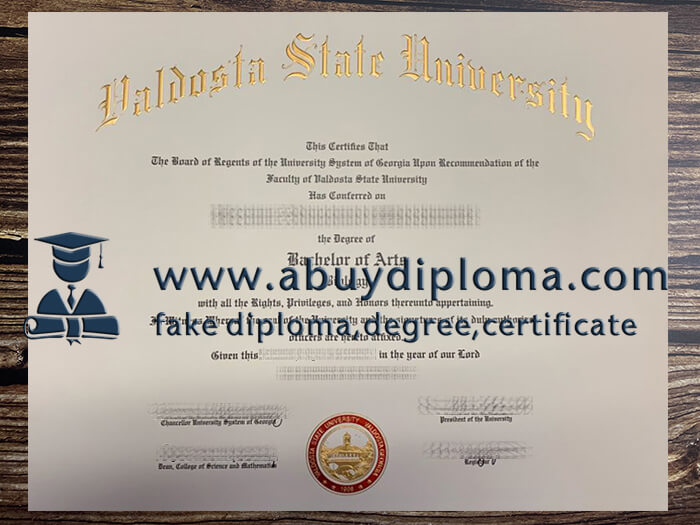 Buy Valdosta State University fake diploma online.