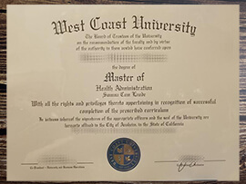 Get West Coast University fake diploma, Buy WCU fake degree online.