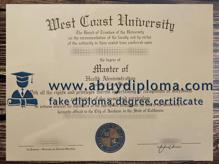 Buy West Coast University fake diploma, Fake WCU degree online.