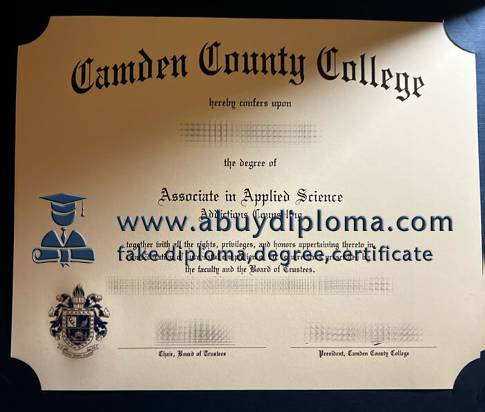 Buy Camden County College fake diploma, Fake CCC degree online.