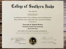 Make College of Southern Idaho diploma.